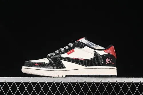 All Categories Air Jordan Jordan Series Basketball Shoes Air Jordan 1 Low High-end Customized Low-top Shoes Travis Scott x Fragment Design x Air Jordan 1 Low OG SP AJ1 Joe 1 Year of the Snake Limited Double Black Snake Pattern Low-top Cultural Casual Shoes YX5066-306